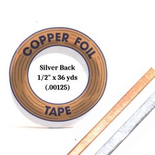 1/2" EDCO Silver Back Copper Foil Tape 36 yards