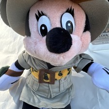 WDW DISNEY WORLD ANIMAL KINGDOM SAFARI MINNIE MOUSE 10" Bean Bag Plush NEW NWT