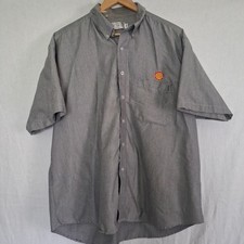 Vintage Shell Oil Gas Work Shirt XL Grey Shor...