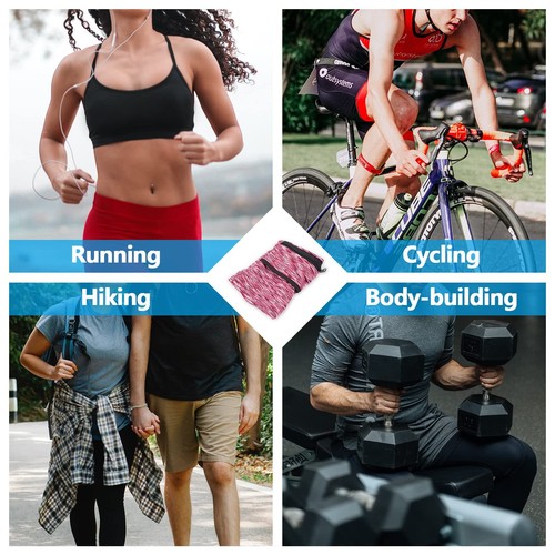 3Pcs Wrist Wallet with Zipper, Lightweight Phone Wristband for Running, Breat... - 第 6/7 張圖片