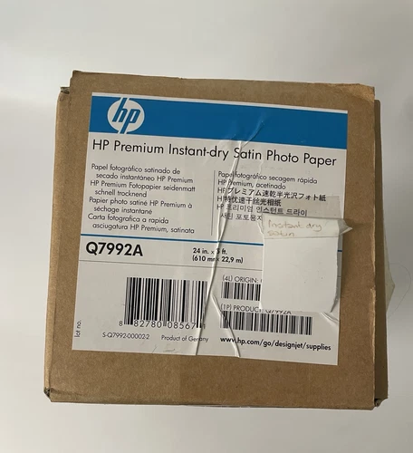HP  Q7992A Premium Instant-dry Satin Photo Paper 24inches Wide X 75 Feet Long