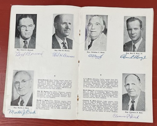 Lawmakers of Montana Legislative Session of 1957 SIGNED by 130+ Politicians Etc - Picture 10 of 24