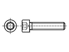 100X 1004905 Bolt M10x40 1.5 Head: Cylinder Hex HEX 8mm Steel BOSSARD