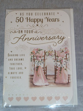 WEDDING ANNIVERSARY CARD  YOUR PEARL CORAL EMERALD SAPPHIRE DIAMOND GOLDEN RUBY