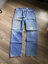 VINTAGE 90s distressed Levi  s 501xx W36 L34 men  s straight leg blue denim jeans