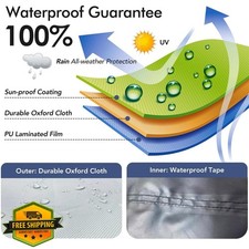 5x10ft Dog Kennel Cover Waterproof Oxford Fabric Beige No Frame