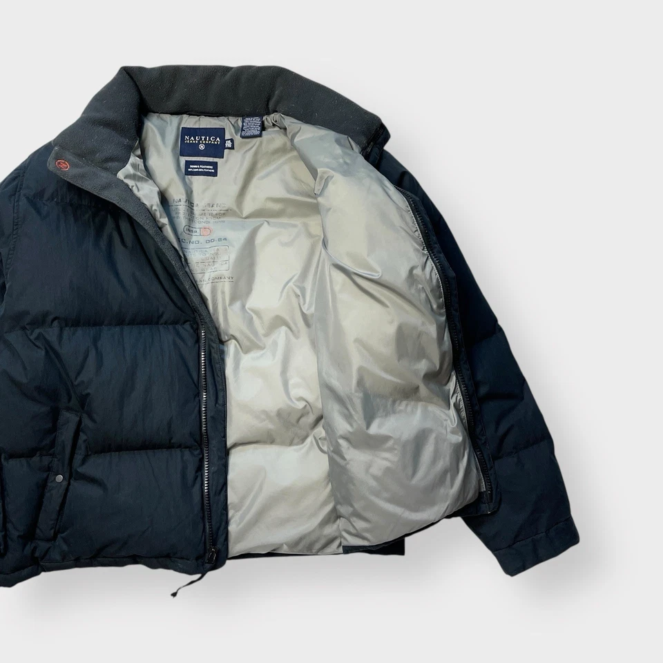 Vtg 90s Y2K Nautica Goose Down Puffer Jacket, Parka Quilted Lined Streetwear 2XL - Image 3 of 4