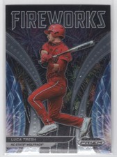 #F-LT 2021 Prizm Draft Picks Fireworks * Luca Tresh NC State Wolfpack