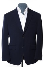 38S Short Michael Kors Dark Navy-Blue Rayon-Blend Metal Buttons Blazer Jacket
