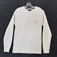 Polo Ralph Lauren Sleepwear Shirt Men's Medium Gray Waffle Knit Pajama Top