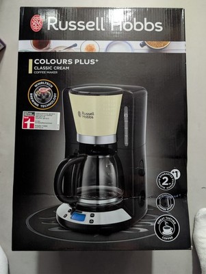 Russell Hobbs Colours Plus+ Classic Cream Digitale Glas-Kaffeemaschine 