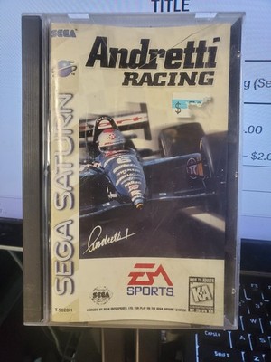 Andretti Racing (Sega Saturn, 1996) CIB COMPLETE IN BOX/ DISC HAS NO SCRATCHES