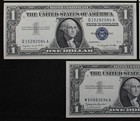 Old Money LOT of 7 1957 plain/A/B $1 Silver Certificates XF/AU AA0594 — photo 5