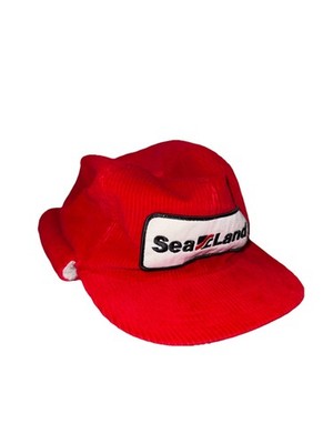 Sea-Land Flapjack Earflap Cap Red Corduroy Sherpa Ear Flaps Lumberjack