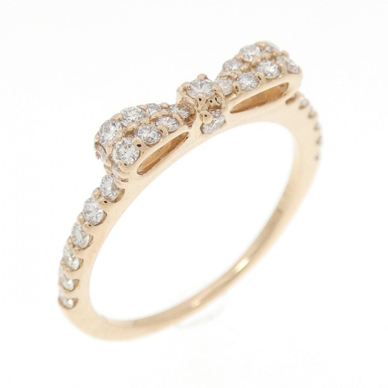 Authentic Ponte Vecchio Ribbon Diamond Ring 0.30CT #230-000-248-3633