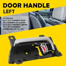 Fit Kia Sorento 2011-2015 Interior Inner Inside Door Handle Chrome Left