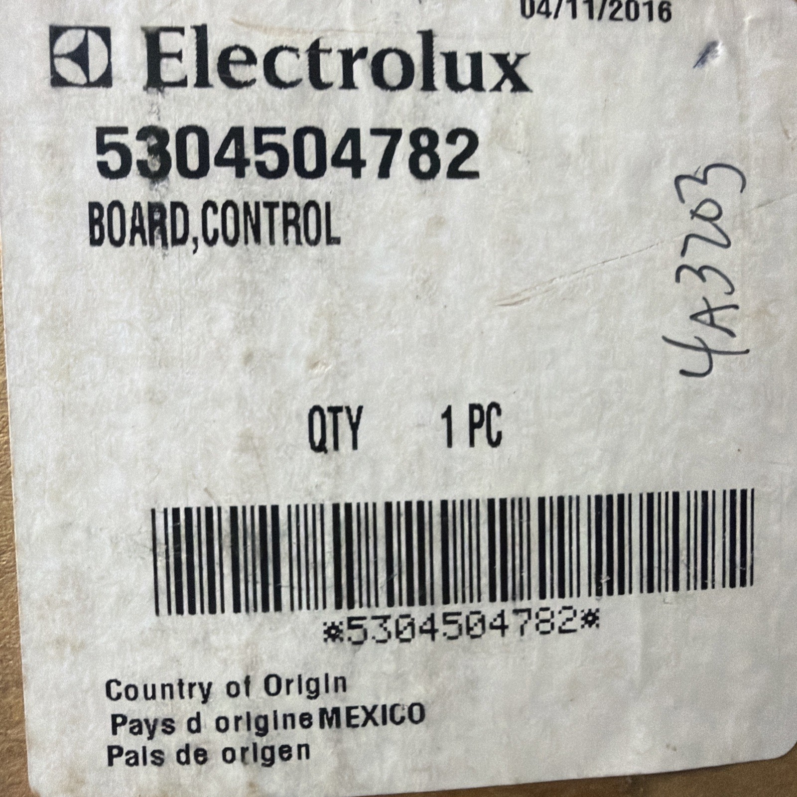 Electrolux 5304504782 BOARD