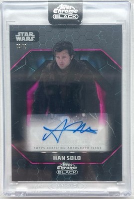 Alden Ehrenreich as Han Solo 2024 Topps Chrome Black Star Wars #ALS-EH /10