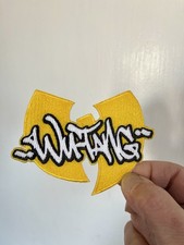 Wu-Tang Iron on Patch Yellow Black White Embroidered Hip Hop Rap Wu Tang