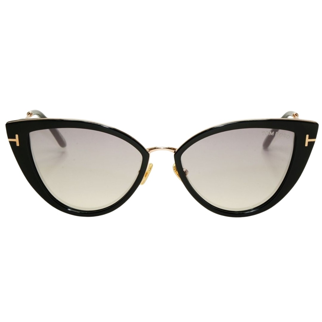 Tom Ford Anjelica-02 Smoke Mirror Lens Shiny Black Sunglasses 58490₽