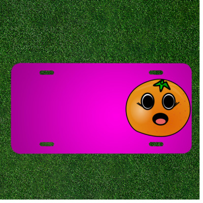 Custom Personalized Car License Plate With Add Names To Orange Face Comic