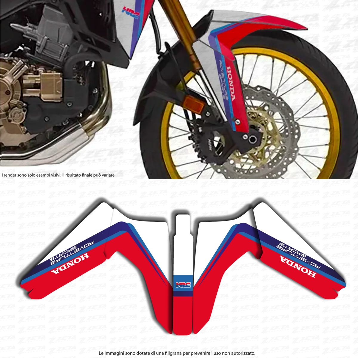 Stickers Front Fender Honda Africa Twin Crf 1000 L 2018-2019 | eBay