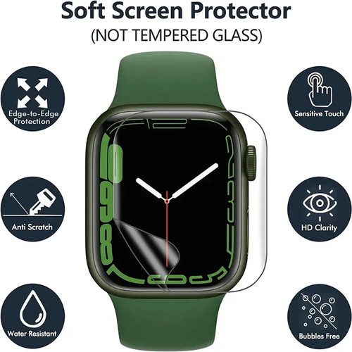 Folia ochronna do Apple Watch Hydrożelowa przezroczysta bez pęcherzyków zestaw 5 szt. wszystkie rozmiary - Zdjęcie 2 z 6