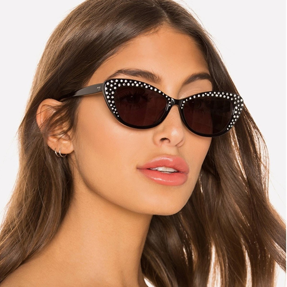 My My My Black Sunglasses MyMyMy Black Rhinestone Franky Cat-Eye Acetate Sunglasses  main image 4