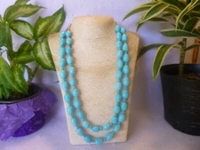 Large Multi Strand Turquoise Native American Southwestern 925 Necklace Jewelry