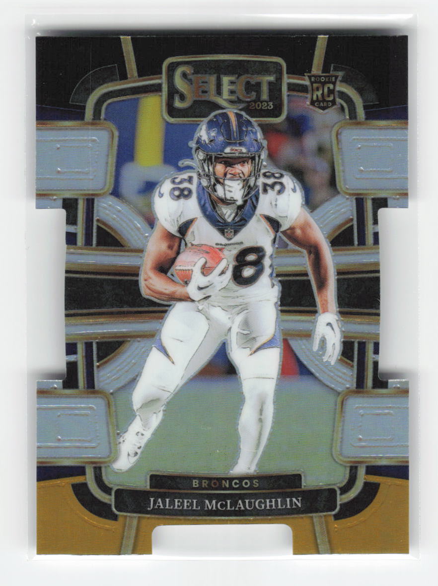 2023 Panini Select #32 Jaleel McLaughlin Black and Gold Prizms Die Cuts