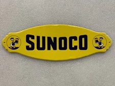 Sunoco Door Push Lightweight Porcelain Sign