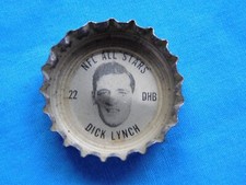 COCA COLA COKE NFL ALL STAR BOTTLE CAP "DICK LYNCH # 22 DHB EARLY 1960'S
