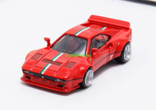 GB HM 1:64 Red Stripe 288 GTO Widebody Racing Sports Model Diecast Collect Car