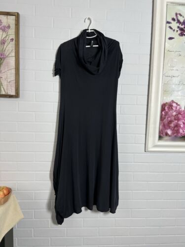 Rundholz Long Cotton Dress Short Sleeve Gray Size S Excellent Condition
