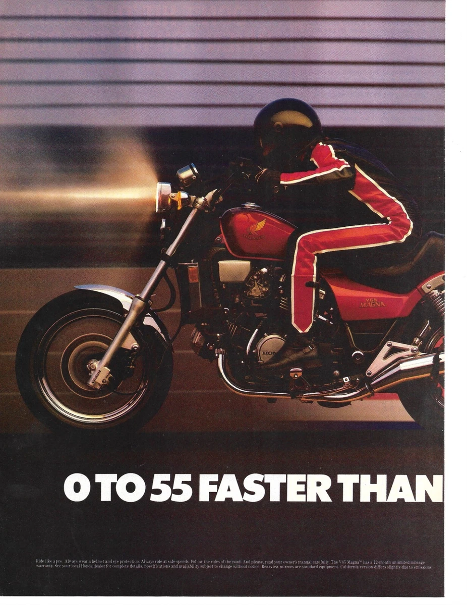 1986 HONDA V65 MAGNA MOTORCYCLE PRINT AD 2 FULL PAGE COLOR AD eBay