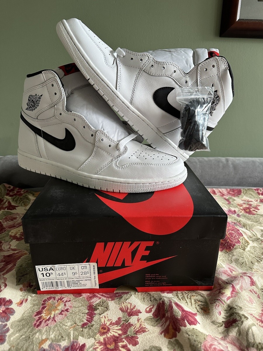 NIKE AIR JORDAN 1 RETRO HIGH OG YIN YANG WHITE BLACK SZ 10.5 NIKE AIR JORDAN 1 RETRO HIGH OG YIN YANG WHITE BLACK SZ 10.5