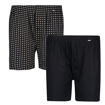 ADAMO 2er PACK Herren Boxershorts schwarz Unterwäsche Unterhose Übergröße 8 - 32