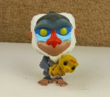 Figura de vinilo Disney Rey León RAFIKI CON SIMBA Flocked #301 Funko POP 4" sin caja