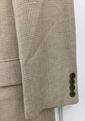 Joseph Abboud Black Label Sport Coat Men's 40L Beige Silk Cashmere