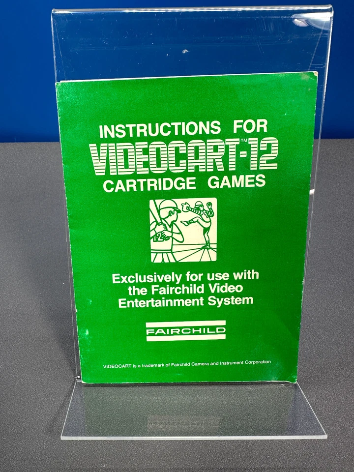 FAIRCHILD CHANNEL F GAME 12 VIDEOCART-12 BASEBALL #12 COMPLETE IN BOX CIB - Image 4 of 4