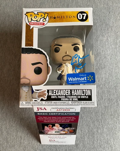 LIN MANUEL AUTOGRAPH ALEXANDER HAMILTON 07 WALMART EX POP FUNKO JSA CERT AS72959