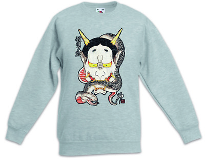 Hannya Snake Kinder Pullover Samurai Japan Japanische Theater Maske Tengu Obake
