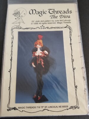 "The Diva" Cloth Art 25" Doll Pattern by Julie McCullough NEW Magic ...