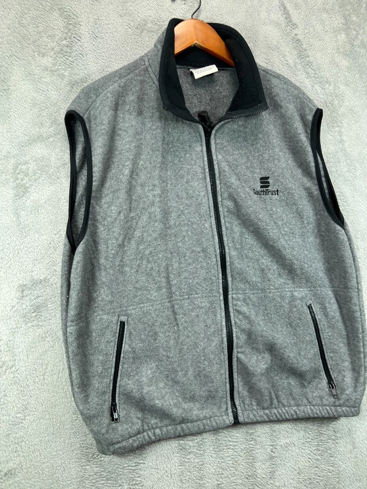 Chaleco Colorado Timberline Para Hombres XL Extra Grande Gris Vellón Cremallera Completa Bolsillos con Cremallera Foto 3 de 4