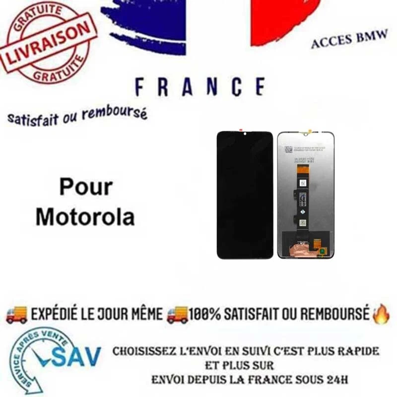 Écran LCD + Tactile Avec Chassis – Pour Motorola Moto E14, Noir, Neuf