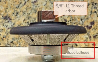 3/4'' & 1 1/4'' bevel bullnose marble stone concrete travertine counter router bit