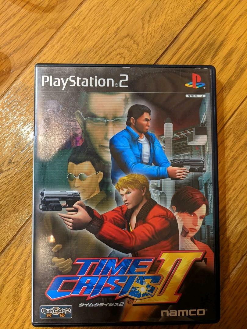 PS2 GUNCON 2 / 2 Gun Controllers + 1 Cable ＋ Time Crisis 2