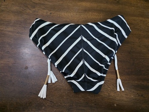 Nuevo sin etiquetas Robin Piccone S corbata lateral borla Chevron bikini completo parte inferior de natación 126514 - Imagen 2 de 2