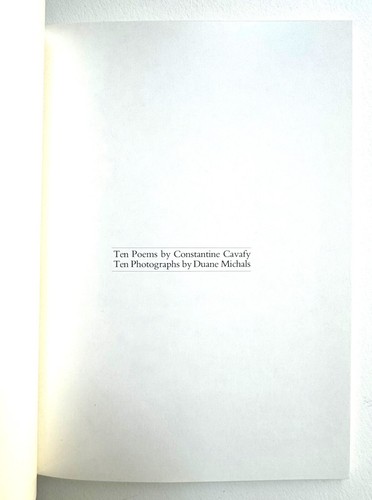 Duane Michals HOMAGE TO CAVAFY, 1st Edition, SIGNED, 1978, Softback, Gay Male - Picture 5 of 6