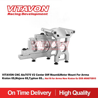 Vitavon CNC Alu7075 V2 Center Diff Mount&Motor Mount For All Arrma 6S